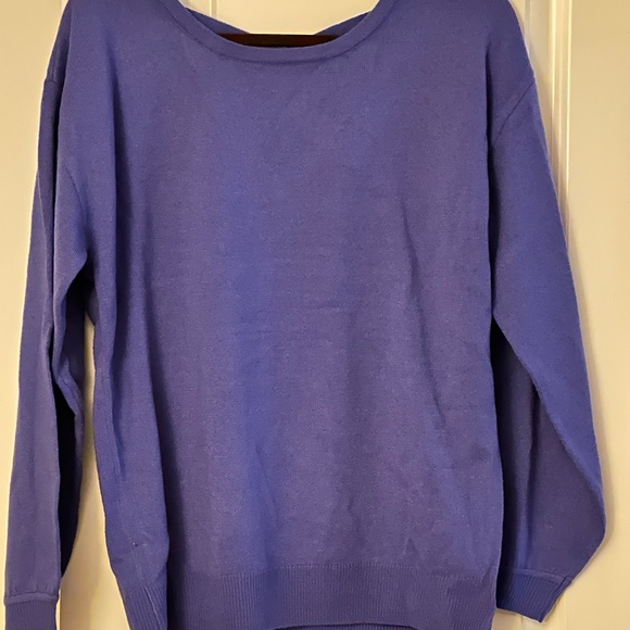 Blue NY & Co Sweater with Back Cut-Outs - Picture 2 of 3